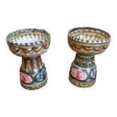 Picnic candlesticks signed André L'Helguen Keraluc Quimper