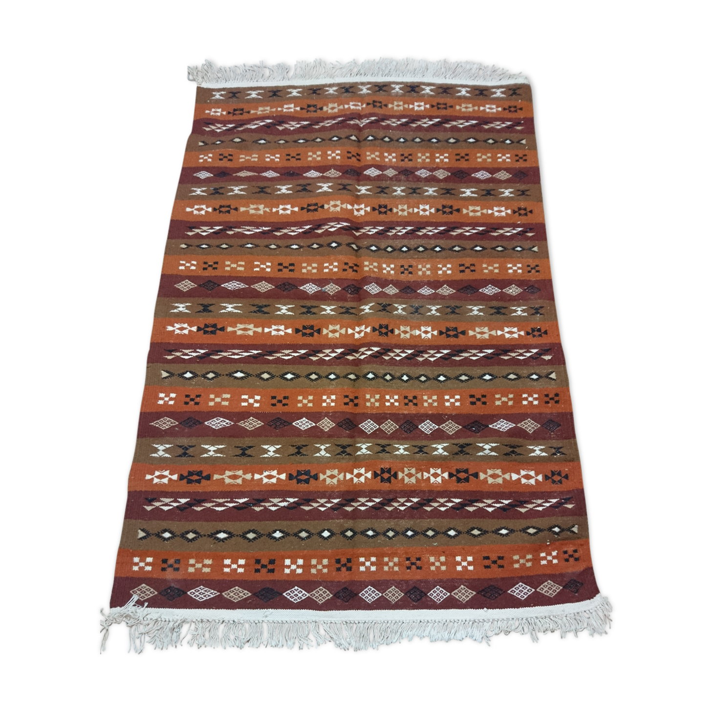 Berber Kilim handmade multicolored wool 119 x 177 cm