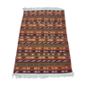 Kilim berbère fait à la main en pure laine multicolore 119 x 177 cm