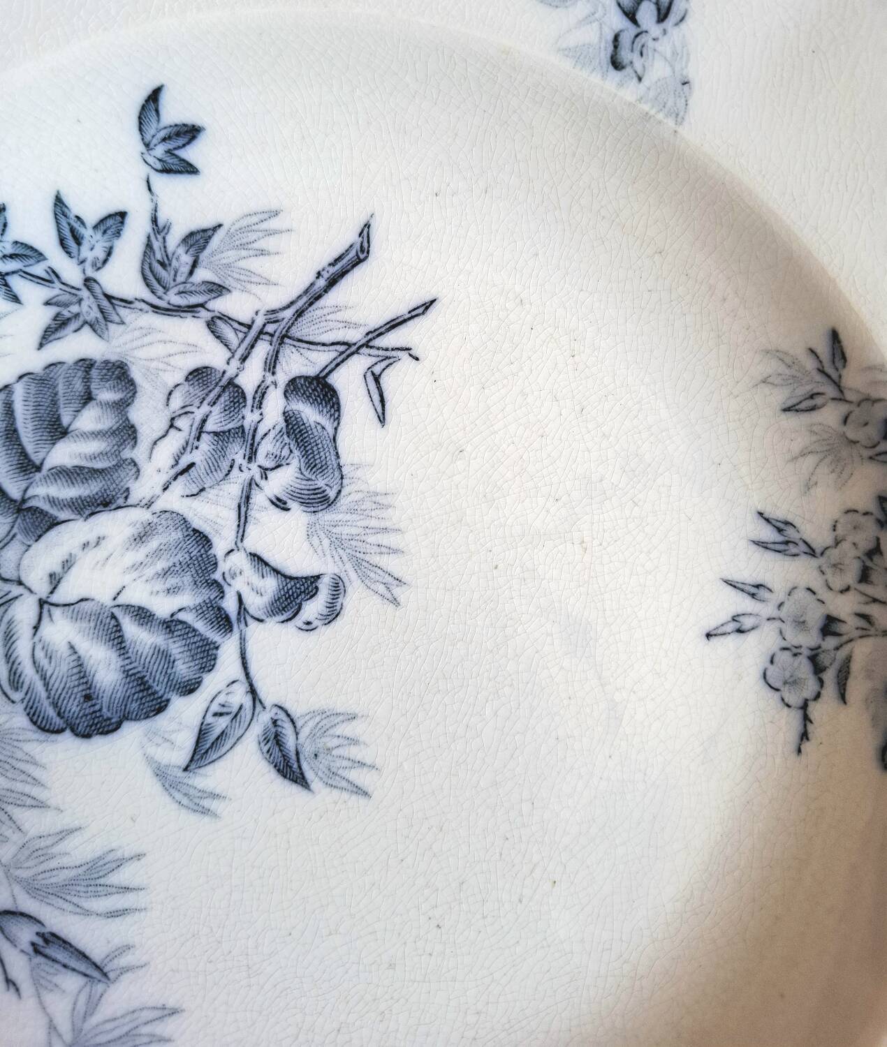 Antique earthenware soup plates