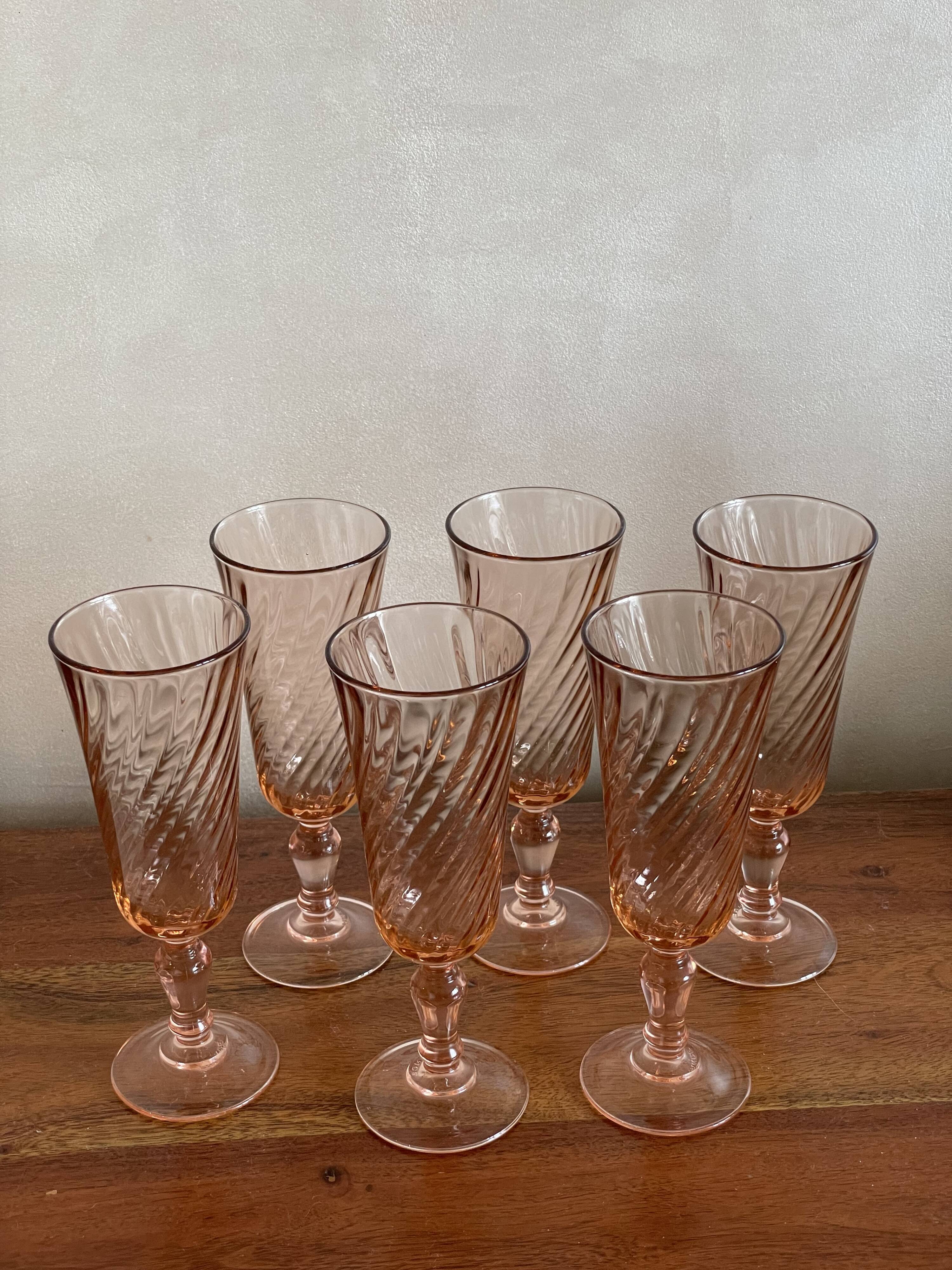 6 Rosaline champagne flutes