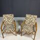 Pair of retro armchairs with floral upholstery, Czechoslovakia, 1960s