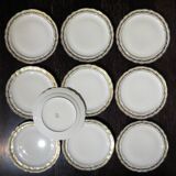Bernardaud - noailles set of 10 plates and 2 dishes