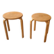 2 stackable stools, vintage 90'S Ikea