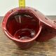 Burgundy ceramic flowerpot, 1950s