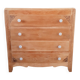 Commode chêne et porcelaine