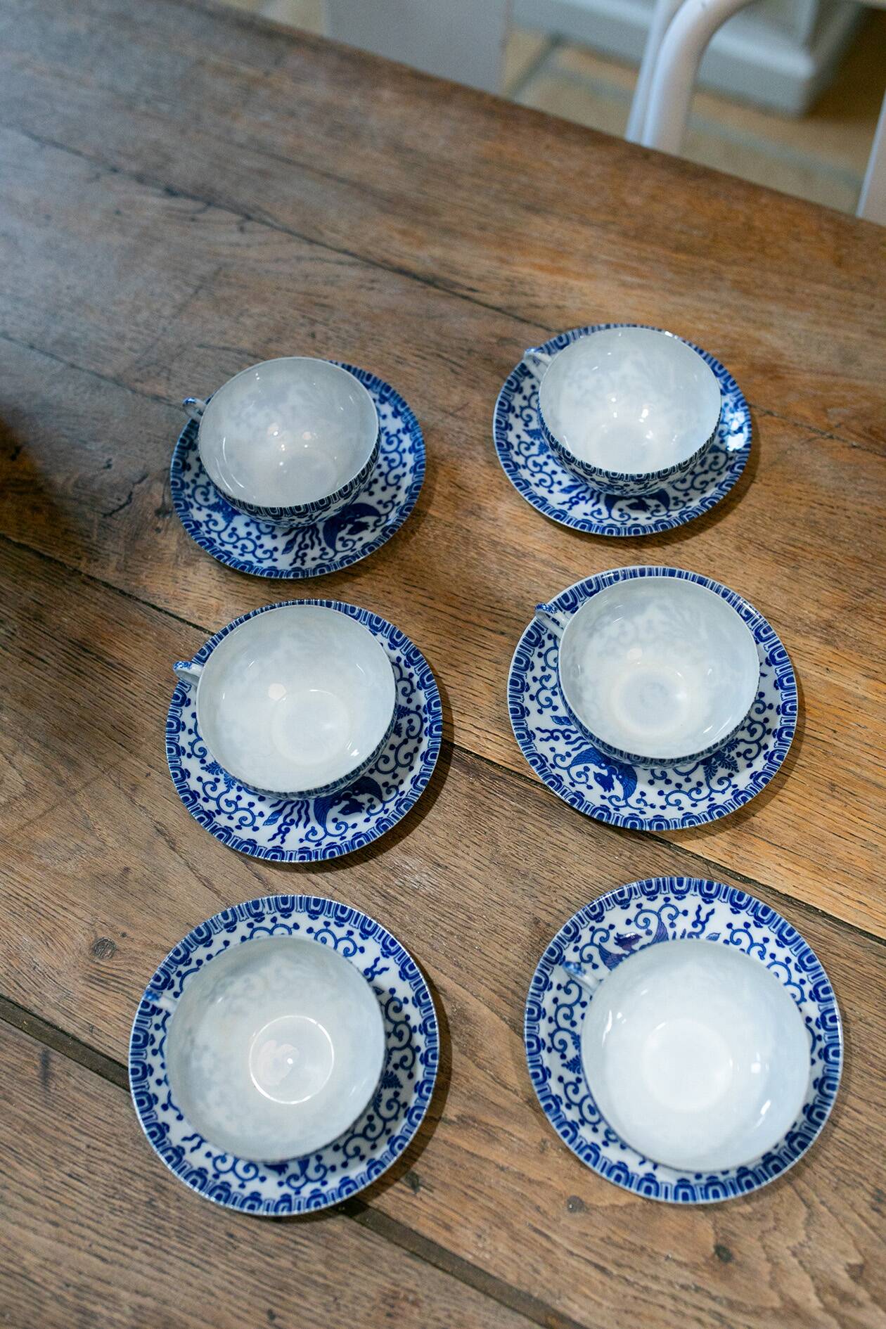 Le lot de 6 tasses japonaises