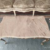 Louis xv style onyx coffee table