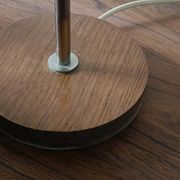 Teak and fiberglass lamp