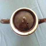 Théière anglaise "Brown Betty" – Céramique vintage – Années 1950