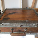 Painter's case in walnut and metal early XX