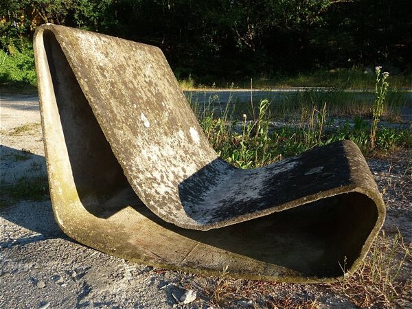 Lot de 2 chaises à bascule Loop Garden, édition originale, par Willy Guhl pour Eternit AG, Suisse, années 1950