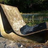 Ensemble de 2 chaises à bascule de jardin Loop Early Edition par Willy Guhl pour Eternit AG, Suisse 1950