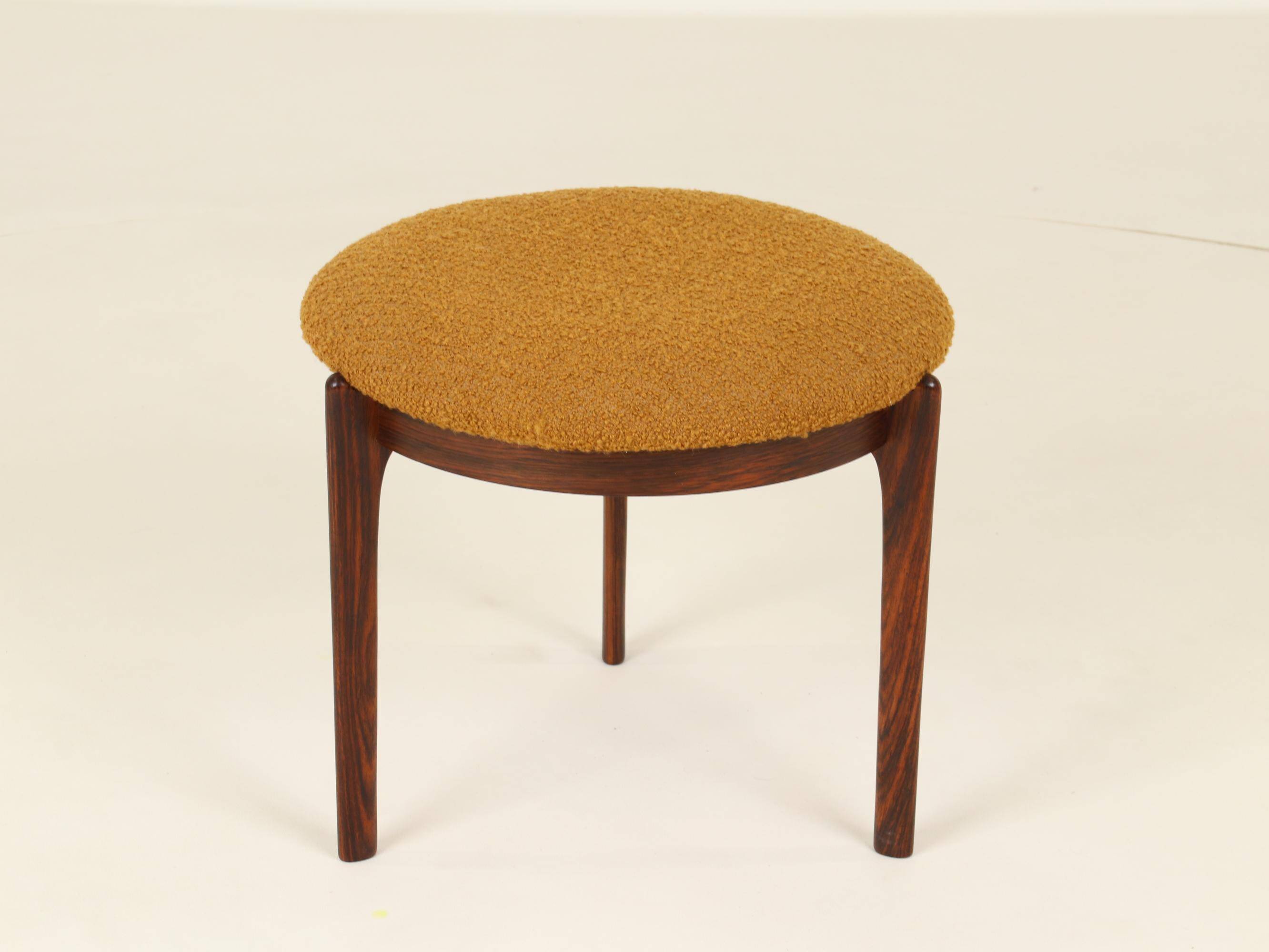Stool or Footrest in Rosewood from Denmark, 1960s