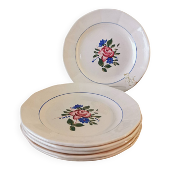 6 Assiettes à dessert Digoin Sarreguemines 9177