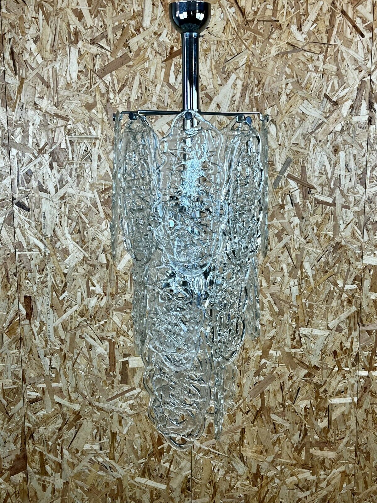 60s 70s Chandelier AV Mazzega Chandelier “Ragnatela” Murano Glass Space Age