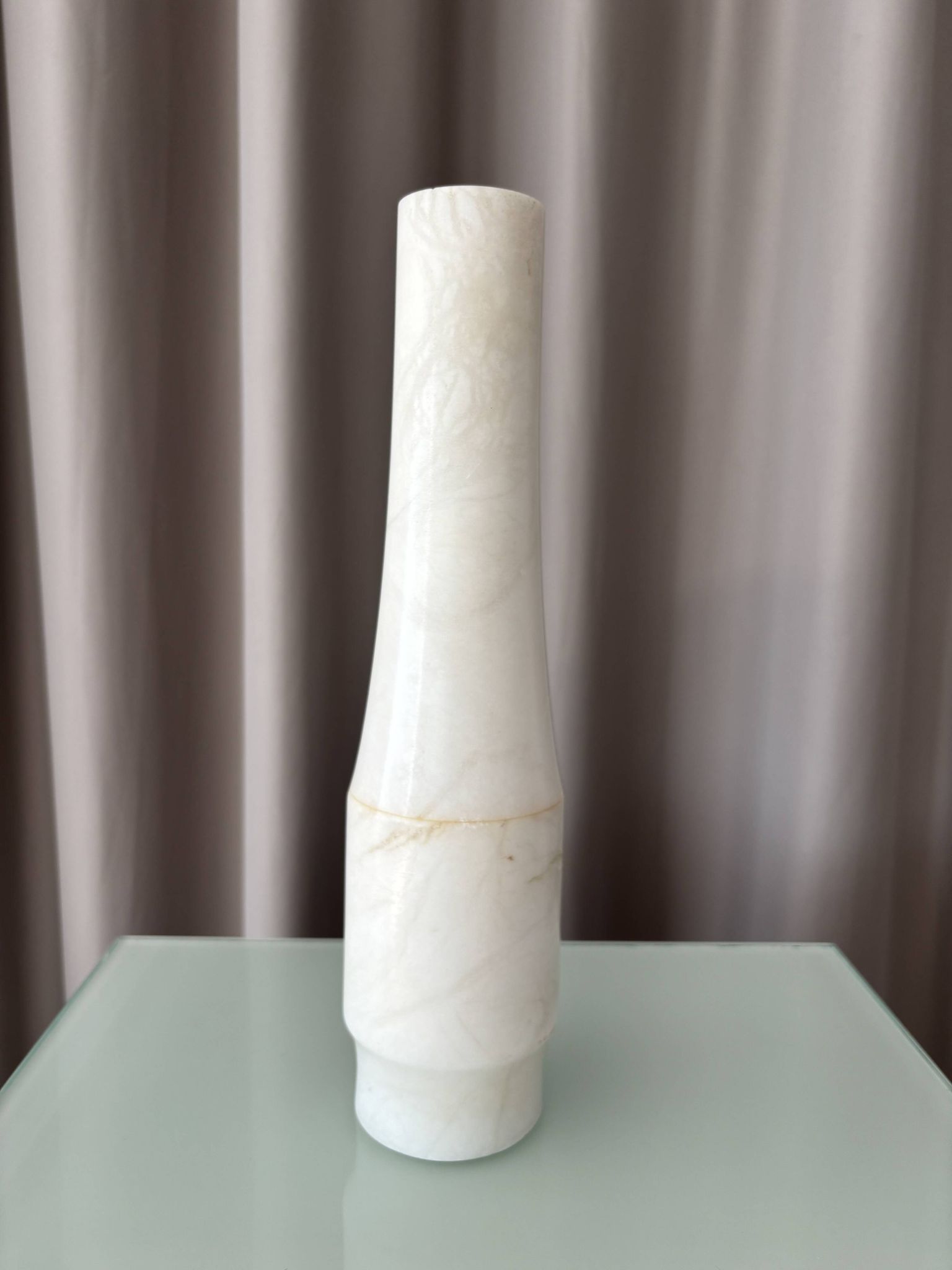 Vintage Spanish Alabaster Sculptural Vase – San Leo – Minimalist – 1970s