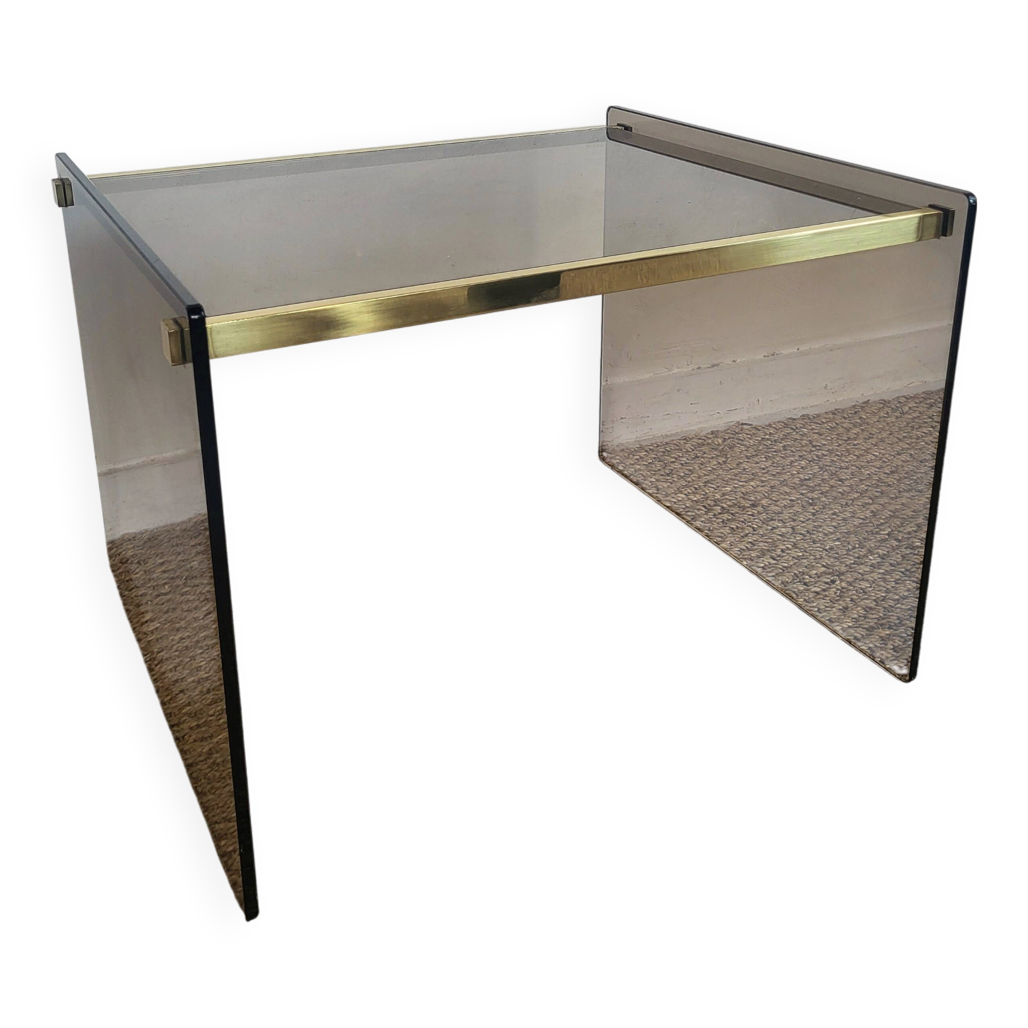 Smoked glass bedside table