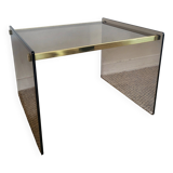 Smoked glass bedside table
