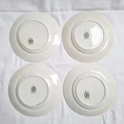 Assiettes plates vertes Moulin des Loups modèle Violetta