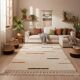 Handwoven pure wool rug, size 100 x 200 cm