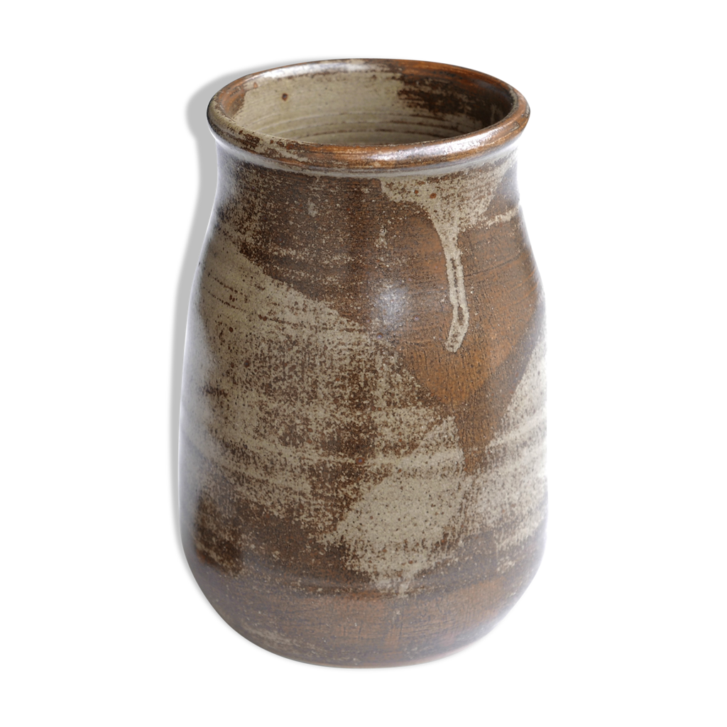 Vase en Grés d 'Alsace signé Albert Greiner - Label Emmaüs