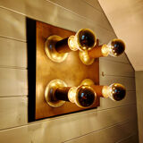 Space Age ceiling light/wall lamp in brass, Cosack Leuchten, 1970.