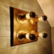 Space Age ceiling light/wall lamp in brass, Cosack Leuchten, 1970.