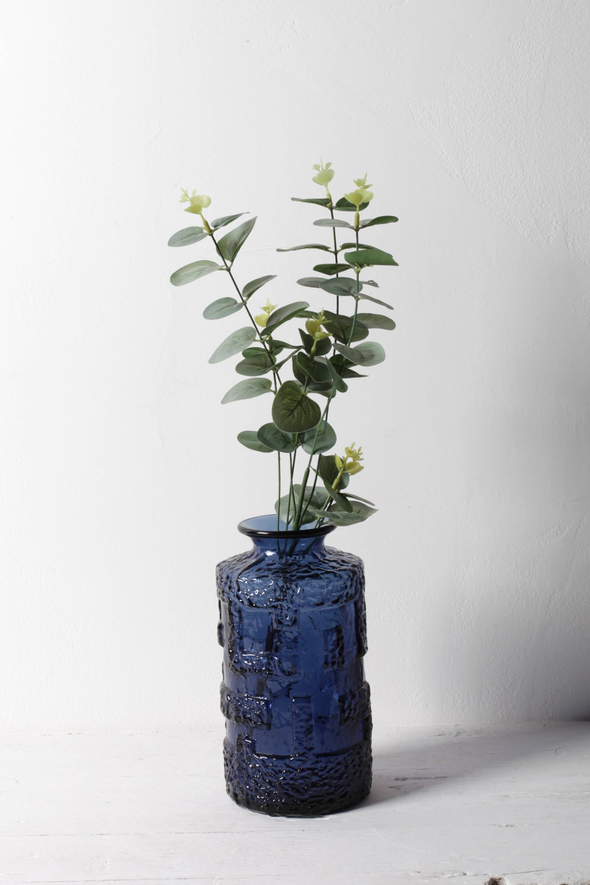Glass Vase "Cobolt" by Göte Augustsson / Ruda Glasbruk / Sweden / 1970s