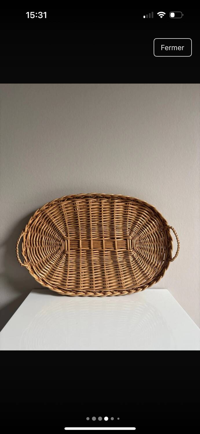 Vintage wicker trays