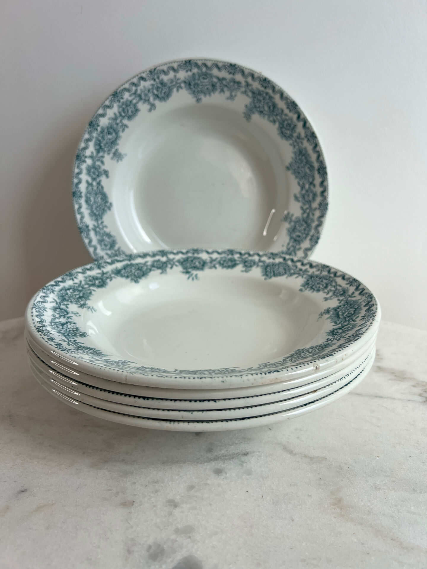 Set of 6 deep plates Saint Amand Argenton collection