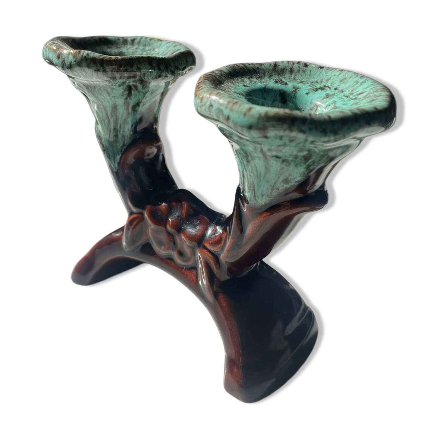 Chandelier double ceramic Vallauris