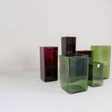 Mid-Century Collection of Seven "Ice" Vases by Gullaskruf, Sweden, 1960s