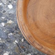 Antique English Ecclesiastical Oak Wooden Bowl