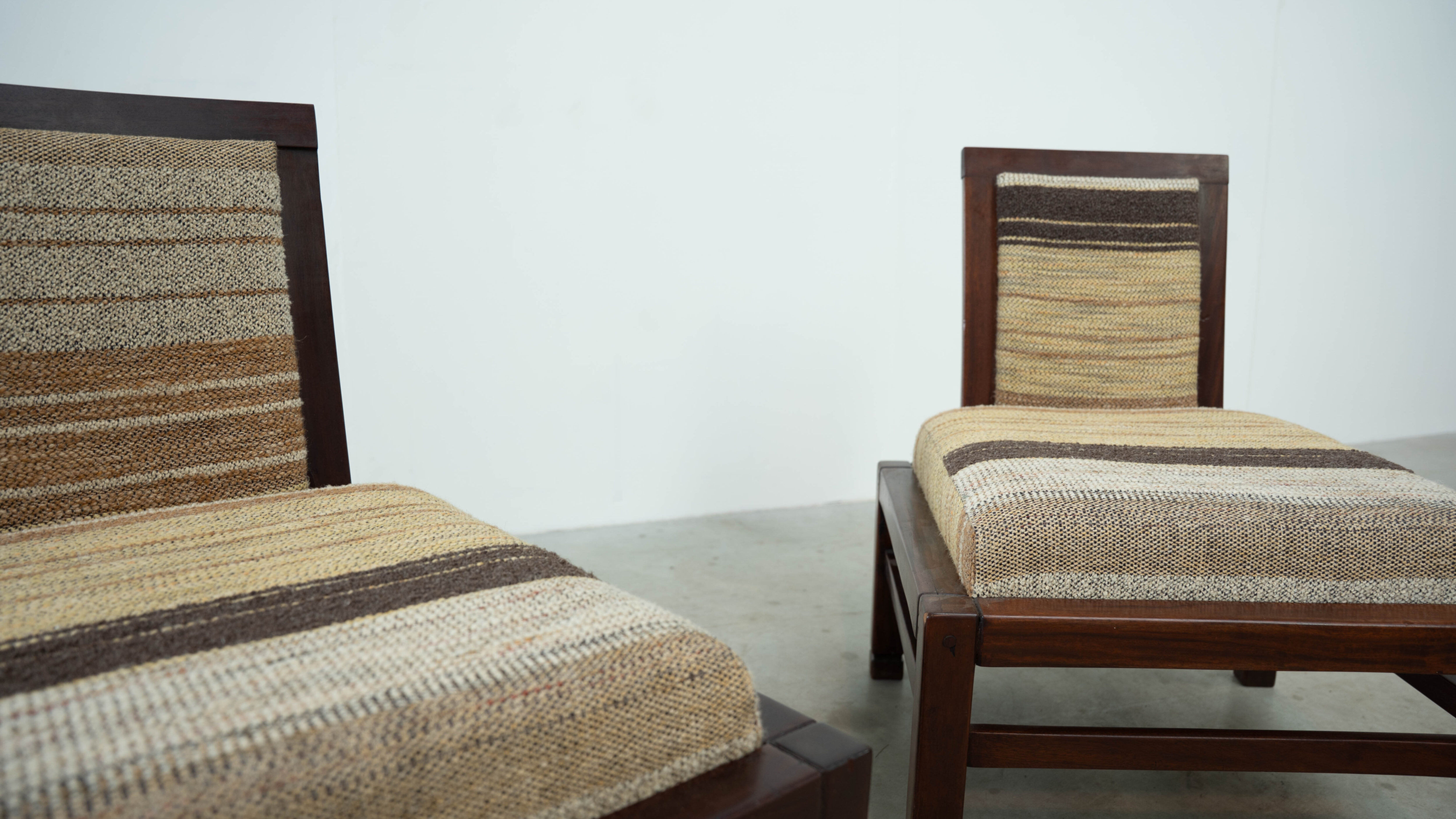 Set of two French lounge chairs