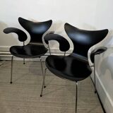 Very rare - Arne Jacobsen “Lily” 3208 armchair – Fritz Hansen – Black lacquered