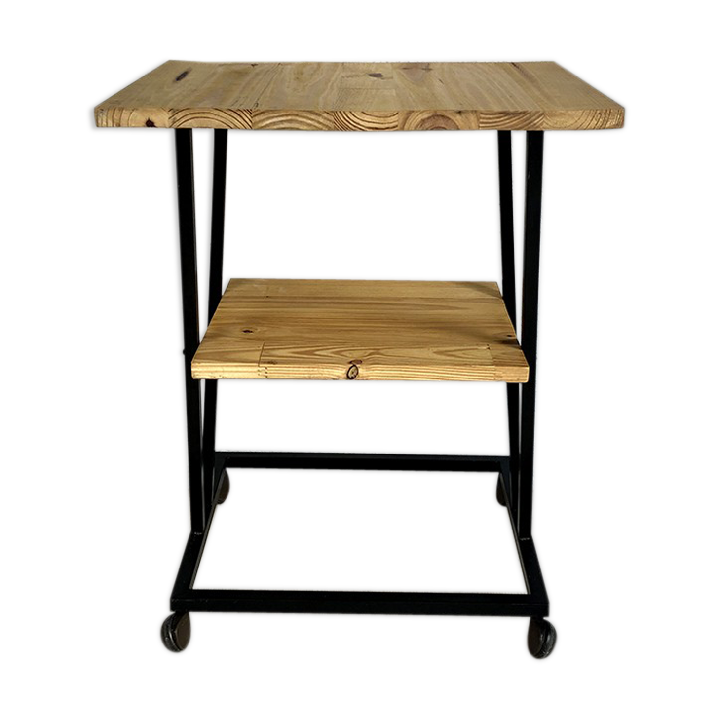 70's wheeled side table