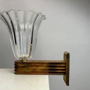 Murano Glass Wall Lamps attributed to Ercole Barovier, Italy, 1940s, Set of 4