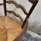 Paire de fauteuils rustique en chêne