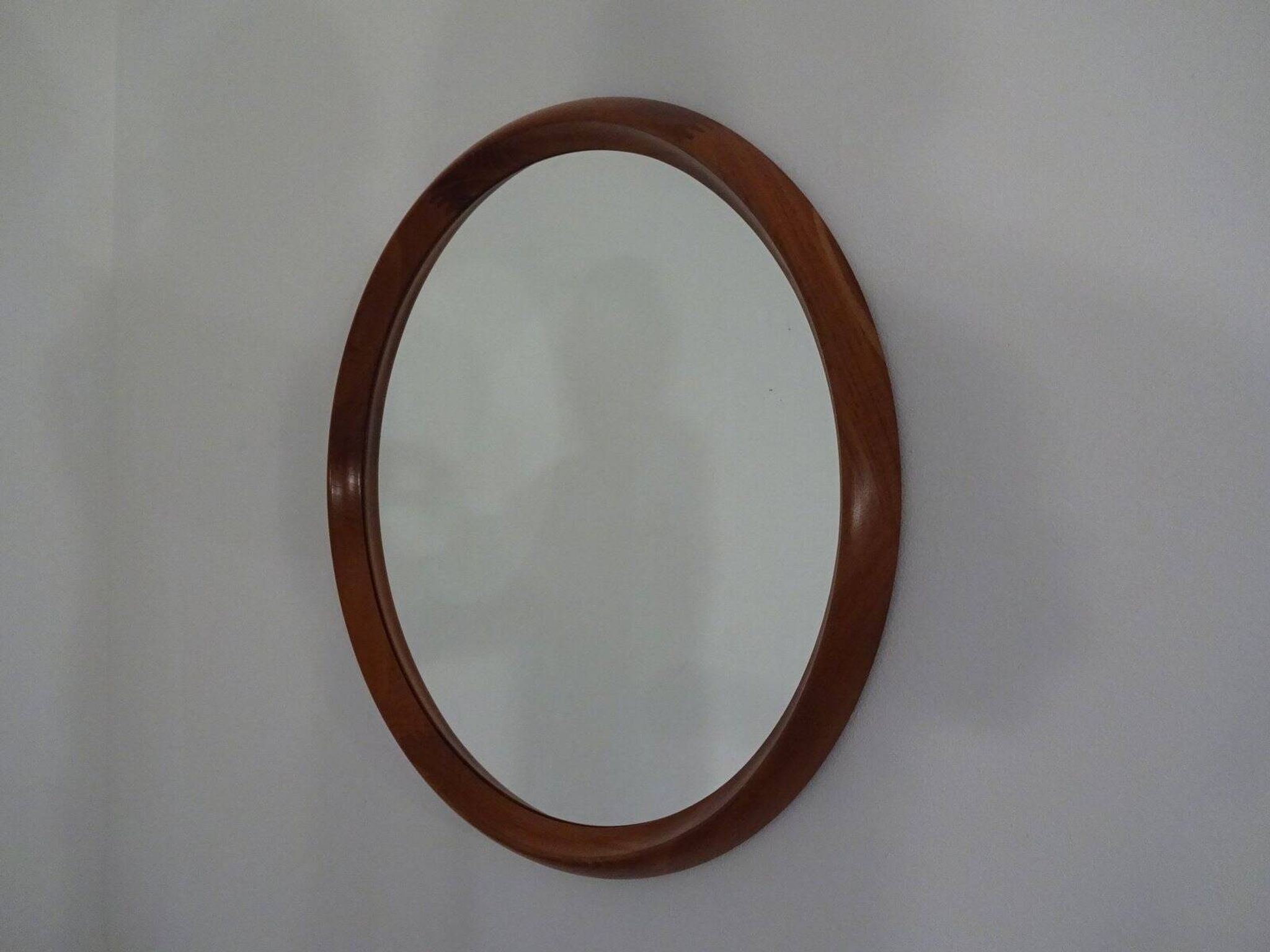 Large teak mirror by Bernhard Pedersen for Viby J. Møbelfabrik, Denmark, 1960s.