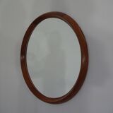 Large teak mirror by Bernhard Pedersen for Viby J. Møbelfabrik, Denmark, 1960s.