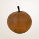 Ensemble de cinq fruits décoratifs en teck