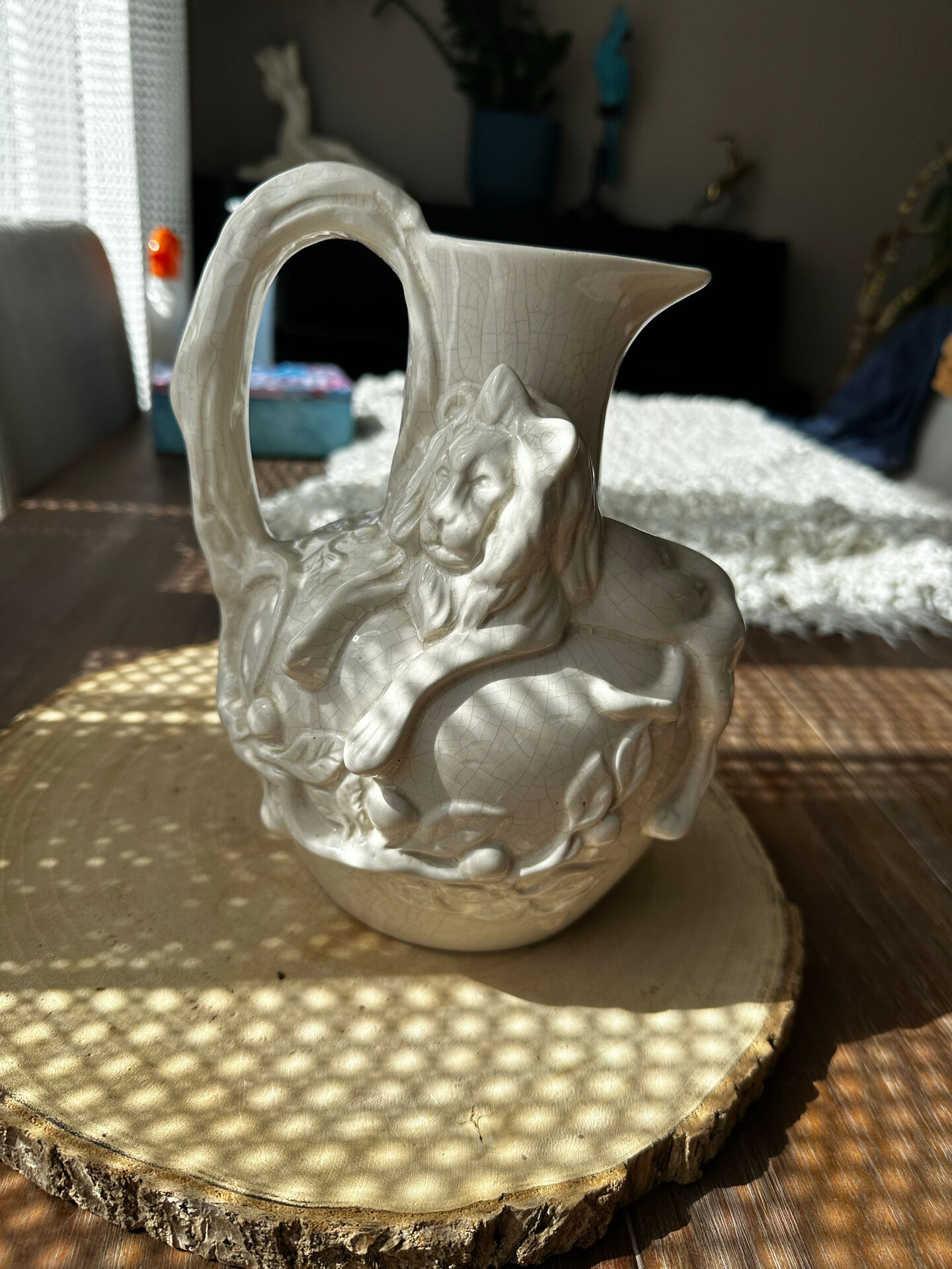 Superb Art Nouveau jug/pitcher/vase in ceramic La Louvière sign