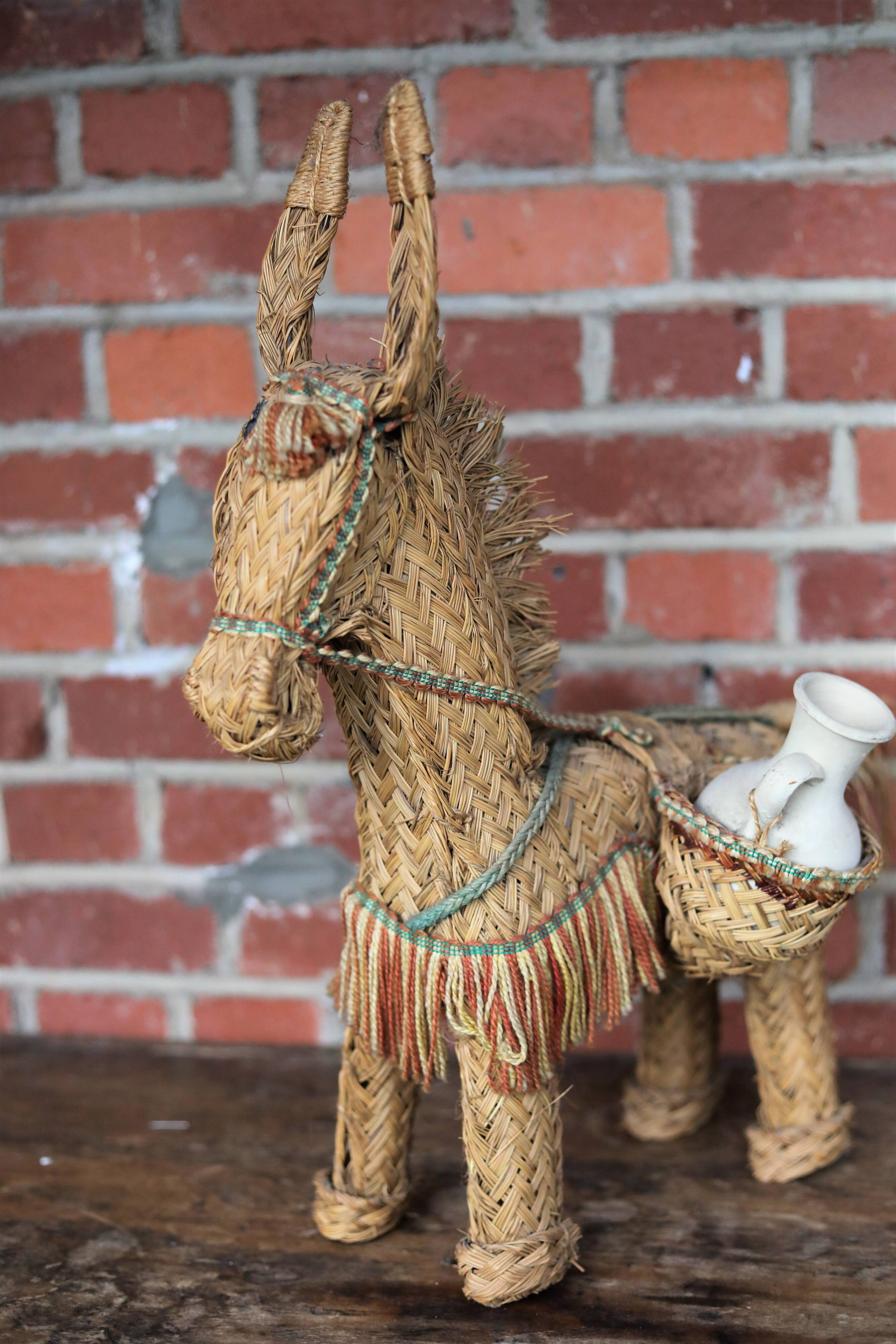 Provençal donkey in rattan