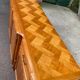 Light solid wood enfilade with Louis XV marquetry, 1950, 230cm.