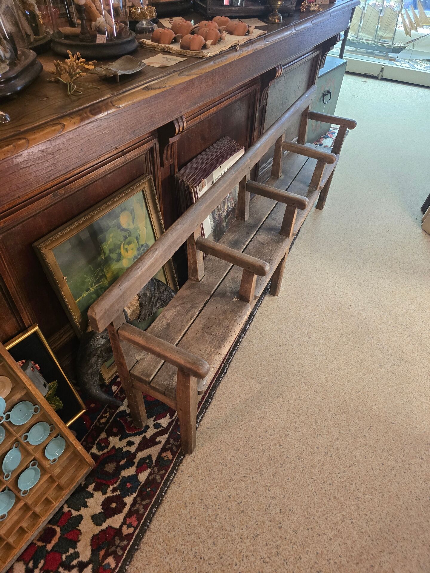 Children's wooden bench