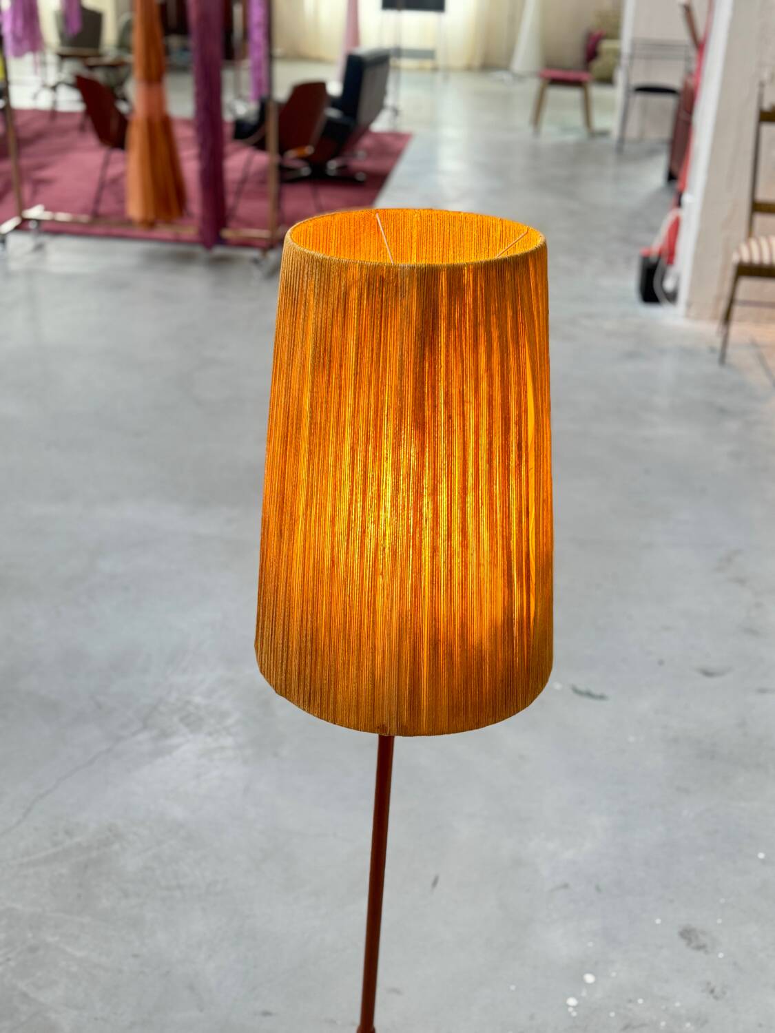 Wooden floor lamp by Temde, West Germany, 1960s