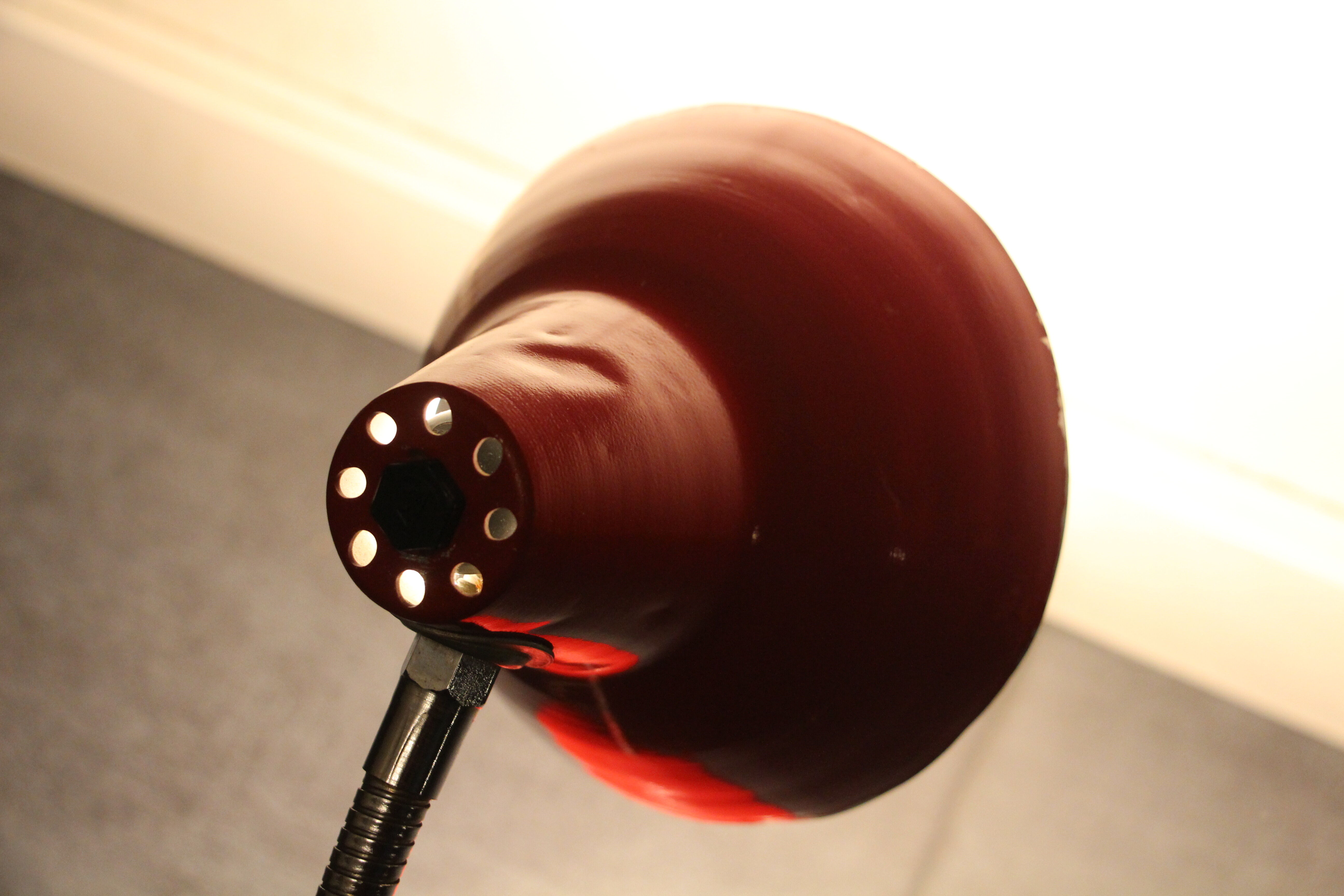 Aluminor desk lamp red 70's