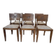 6 chaises époque Art Déco en chêne massif