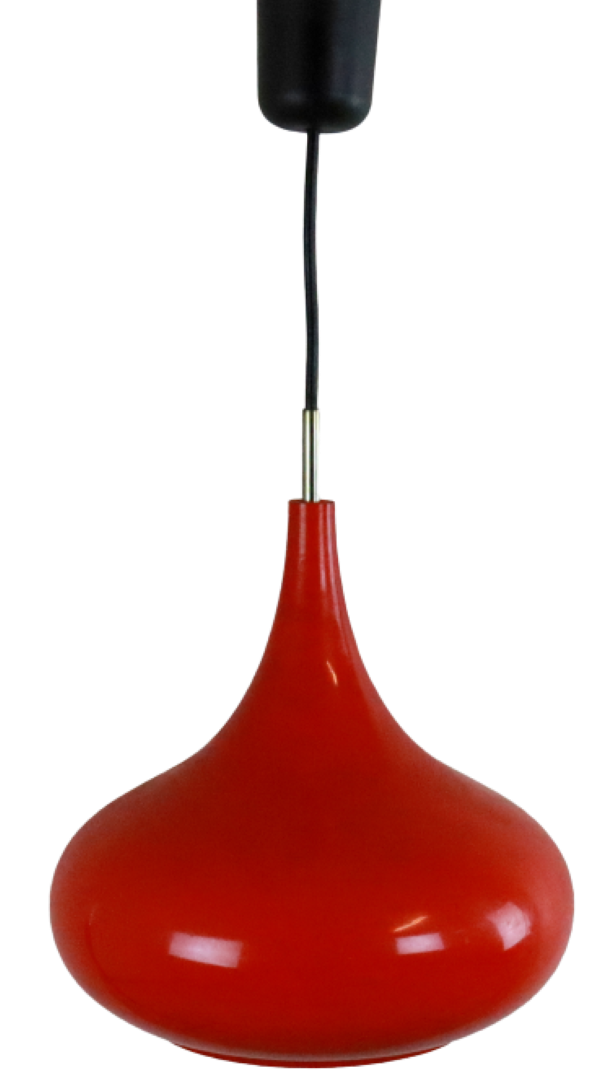 Glass pendant lamp orange